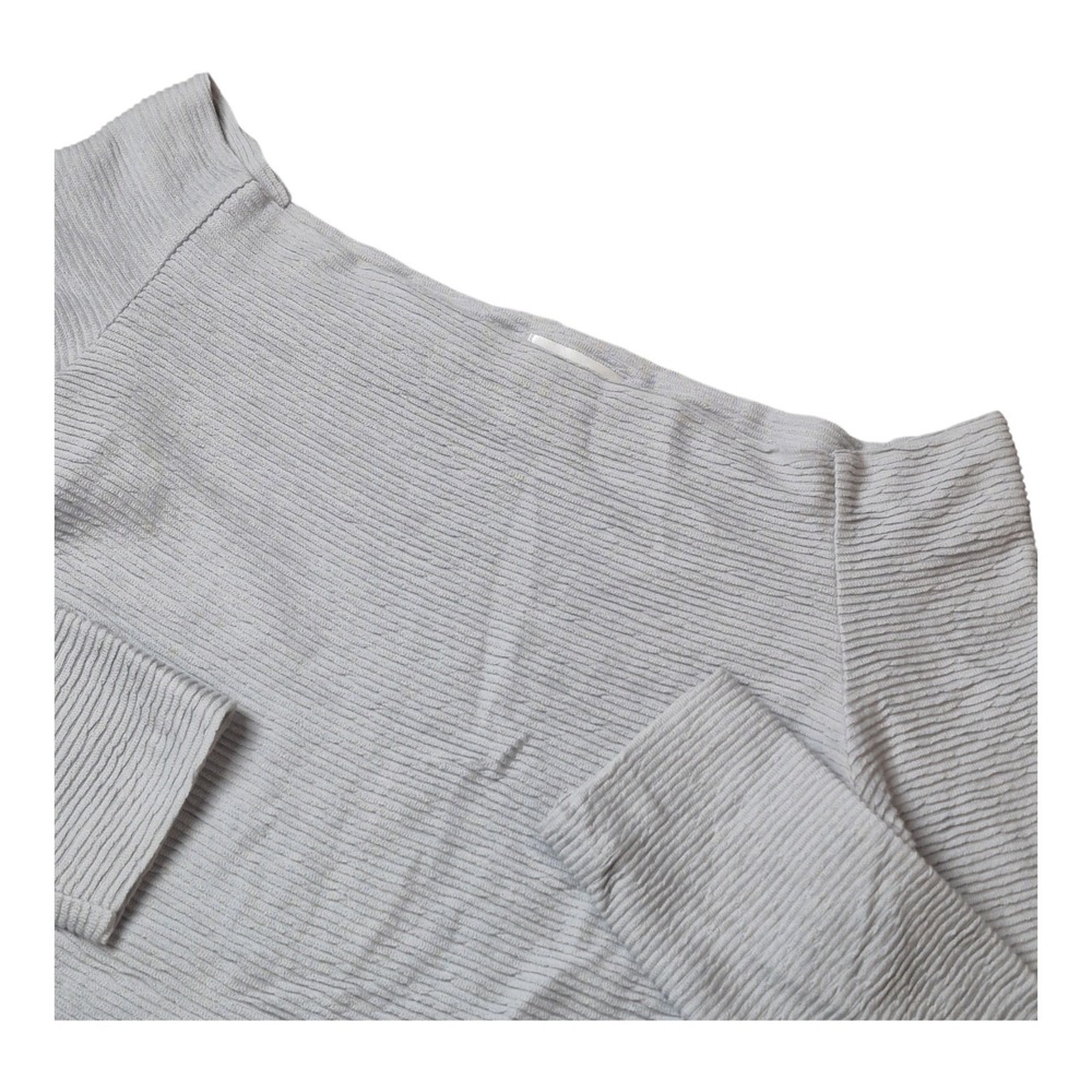 USE Unused Women's EU 42 US 10 Gray Textured Knit Long Sleeve Top Budapest